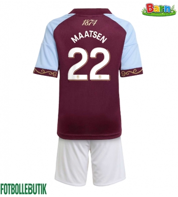 Aston Villa Ian Maatsen #22 Hemmaställ Barn 2025-26 Kortärmad (+ Korta byxor)